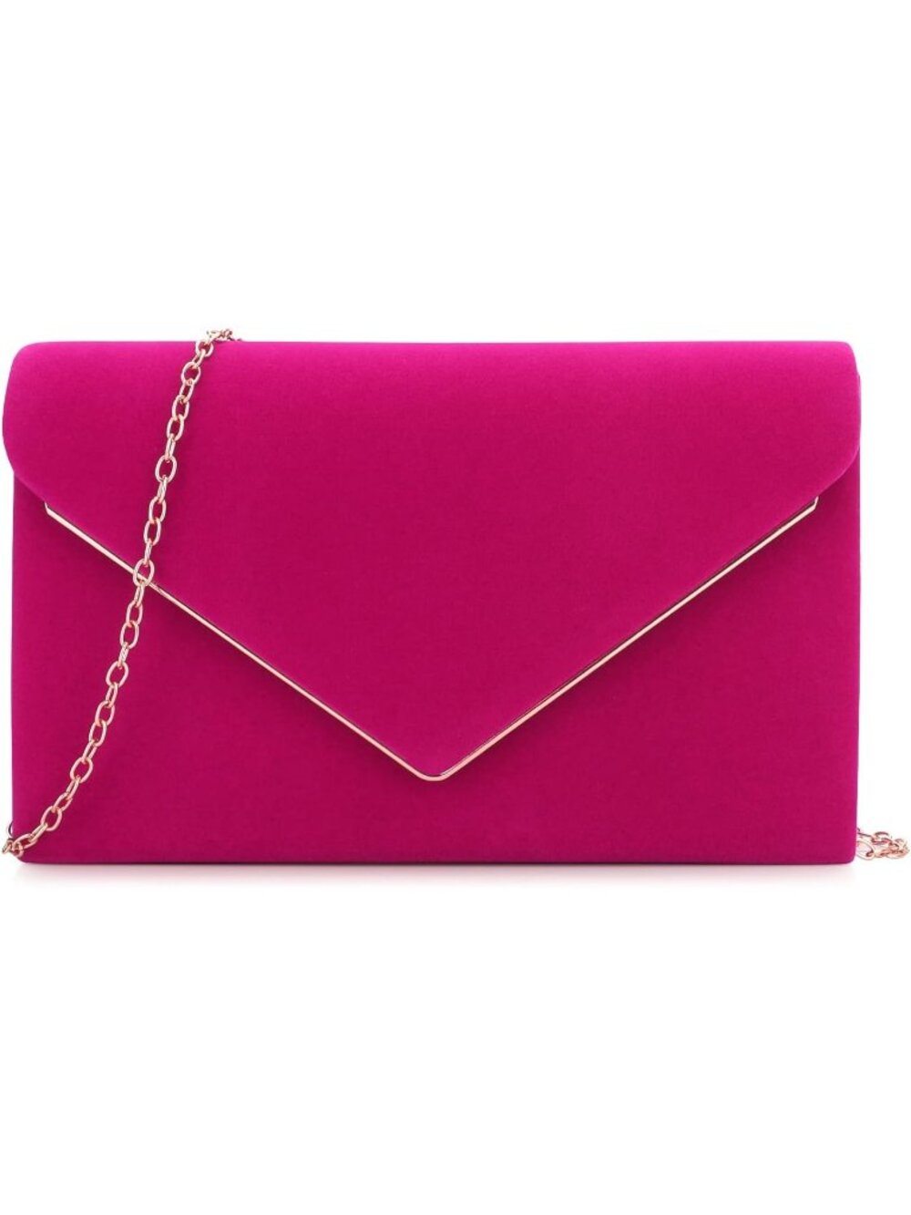 👜 Women's Rose Wedding Party Cocktail Prom Faux Suede Crossbody Clutch Purse